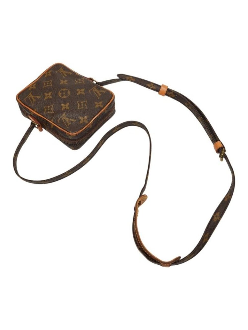 Louis Vuitton Monogram Mini Danube Crossbody Shoulder Bag Brown Leather - Picture 6 of 8